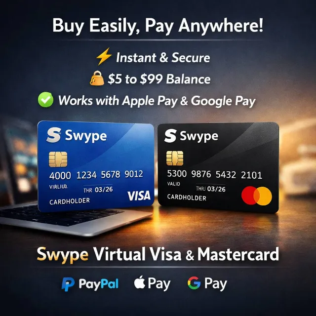 💳 Swype Виртуальные Visa &amp; Mastercard | $5–$99 | Мгновенная доставка ⚡ | Apple &amp; Goo