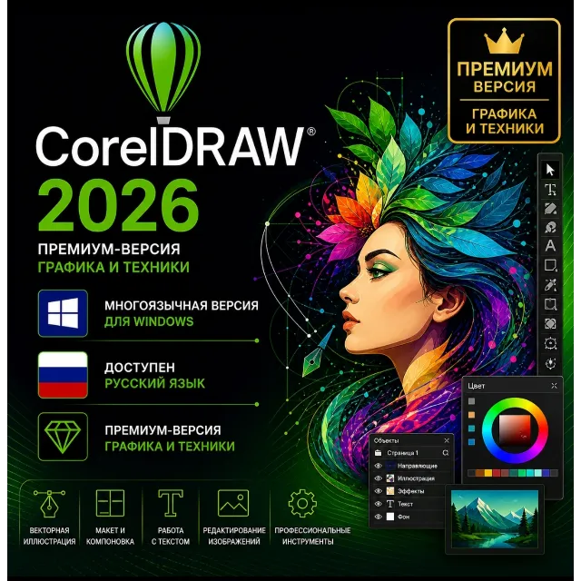 CorelDRAW Graphics Suite 2026 + ТЕХНИК 1 ПК