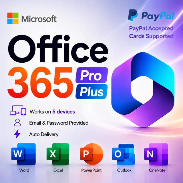 Microsoft Office 365 Pro Plus – Полный пакет Office – 5 устройств – Автодоставка
