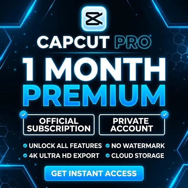 CapCut Pro | 1 месяц 📅 | Официальная премиум подписка ✨ | Приватный аккаунт 🔒