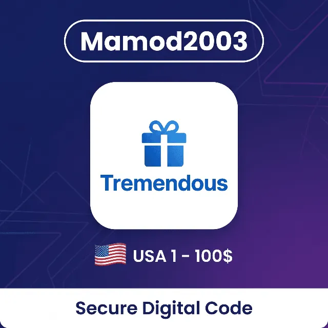 Предоплаченная карта Tremendous USA (USD) 1 - 50$