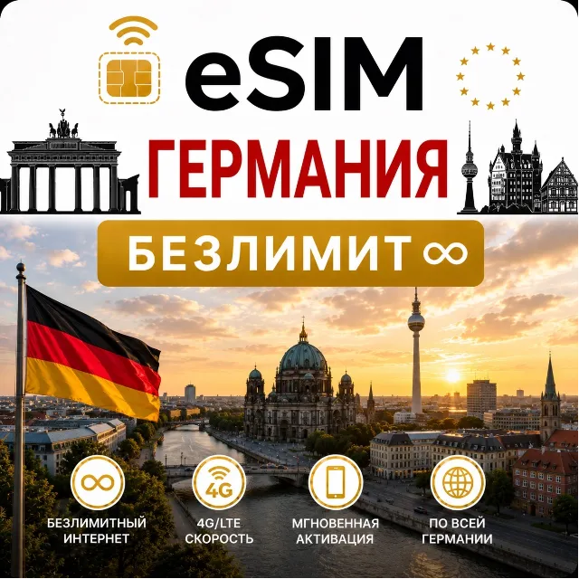 eSim Германия → еСим карта с БЕЗЛИМИТОМ