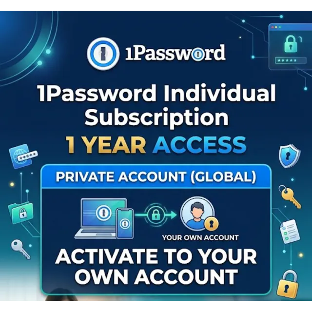 Индивидуальная подписка на 1Password (1 год) — активация в вашей учетной записи
