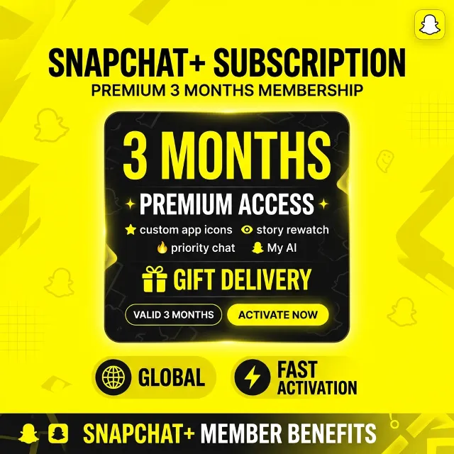 Snapchat+ Подписка | 3 месяца | Глобальная версия | Подарочная отправка
