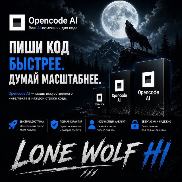 OPENCODE AI | Opencode.ai | Подписка на 1 месяц. ДЕШЕВО, БЫСТРО И КОНФИДЕНЦИАЛЬНО.