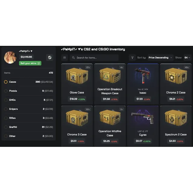 Автовыдача • CS 2 • Инвентарь $3,446.66 • Полный доступ • VAC