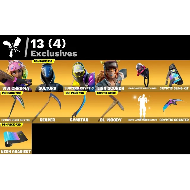 Мгновенный доступ • FN (все платформы) • 134 skins • Renegade Raider • Полный доступ