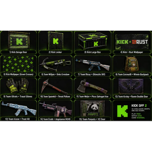 RUST 【KICK DROPS】 Round 3 • 15+ REWARDS • SKINS • ITEMS