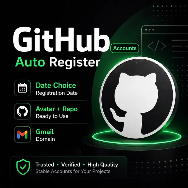 Аккаунт GitHub Авторег | 19.09-25.06 | АВТОВЫДАЧА | аватарка+репо | Gmail домен