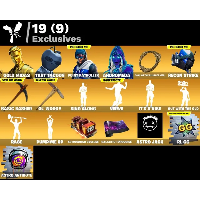 Мгновенный доступ • FN (все платформы) • 156 skins • Gold Midas•450 VB• Полный доступ