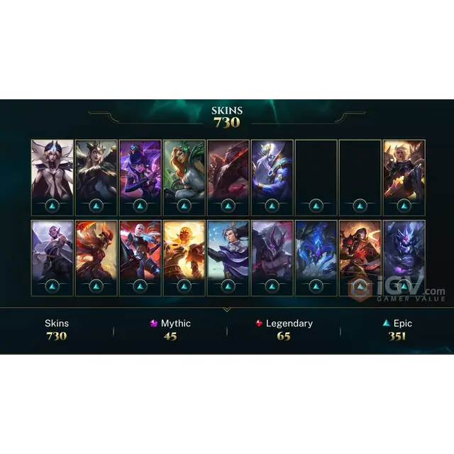 Автовыдача • LoL • 1622 уровень • 659 скинов • 181 чемпион • Emerald IV