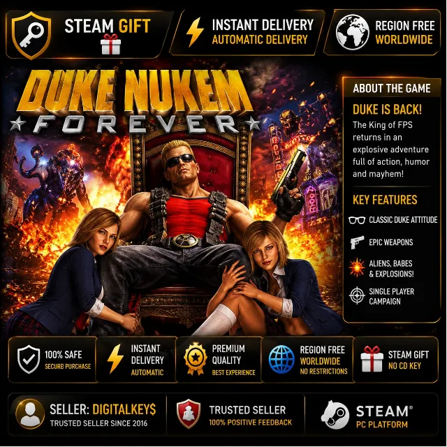 Duke Nukem Forever — PC Steam Gift / Без региональных ограничений / По всему миру