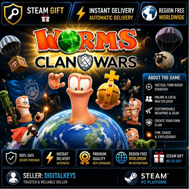 Worms Clan Wars — PC Steam Gift / Без региональных ограничений