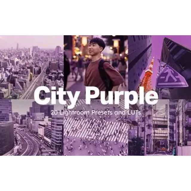 Набор из 20 пресетов City Purple для Lightroom и LUT-файлов