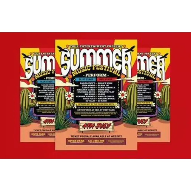 Summer Music Festival PSD Template