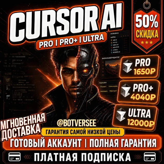 [24/7] Cursor AI Pro, Pro+ и Cursor Ultra | Полная гарантия