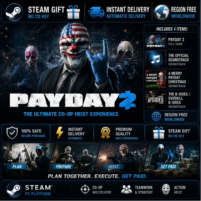 PAYDAY 2 Standard — PC Steam Gift / Без региона