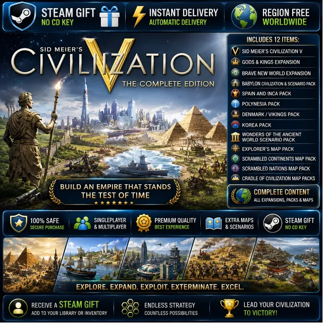 Civilization V Complete Edition — Steam Gift / Без региона