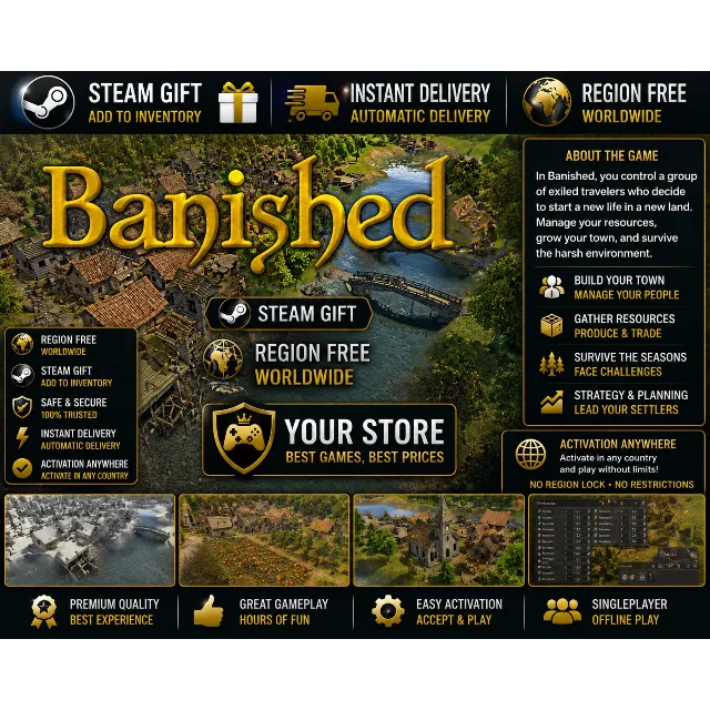 🌍 Banished — Steam Gift / Без региона Worldwide