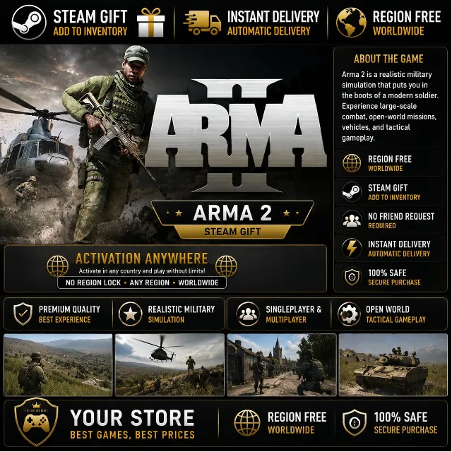 🌍 ARMA 2 — Steam Gift / Без региона Worldwide