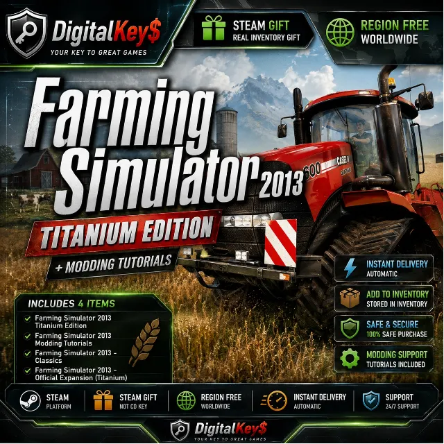 🌍 Farming Simulator 2013 Titanium Edition + Modding Tutorials ПК Steam Gift