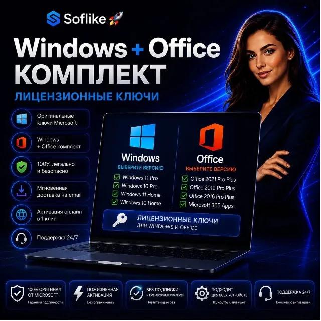 Windows + Office комплект, лицензионные ключи