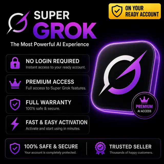 CDK Super Grok Lite | Super Grok AI Premium | Full Pravite Account | Renew