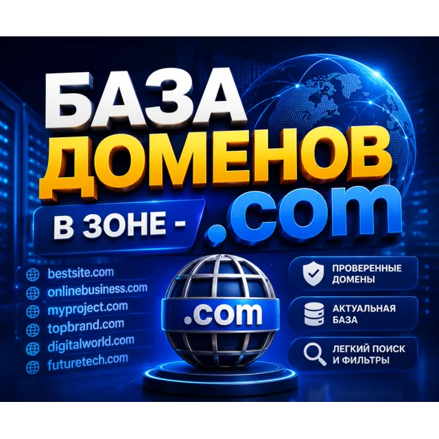 База доменов в зоне - .COM 2026   - (Сентябрь 2026)
