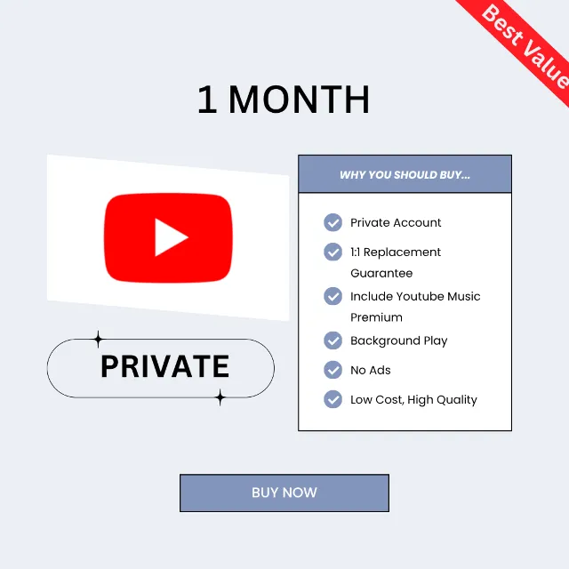 YouTube Premium 1/3 месяц | ЧАСТНЫЙ | ИНДИВИДУАЛЬНЫЙ | ГЛОБАЛЬНЫЙ