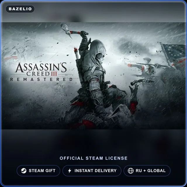 Assassin's Creed® III Remastered (Steam Gift) · РФ и весь мир · Автодоставка 24/7