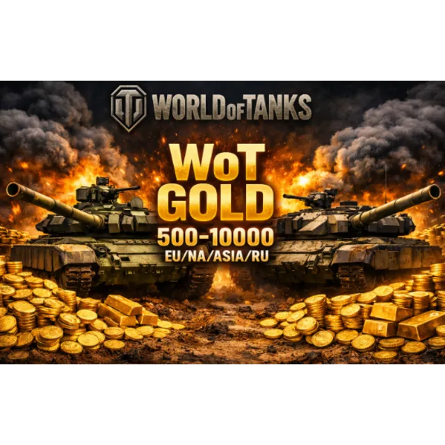 World of Tanks Золото WoT (PC) EU/NA/ASIA/RU серверы 500-15000 GOLD
