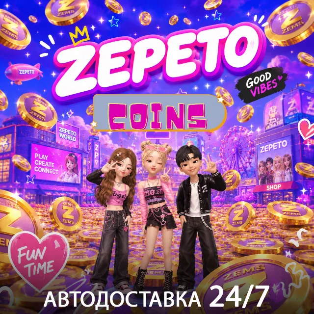 24/7 ПОПОЛНЕНИЕ Монеты ZEPETO Coins Зепето Коины по ID