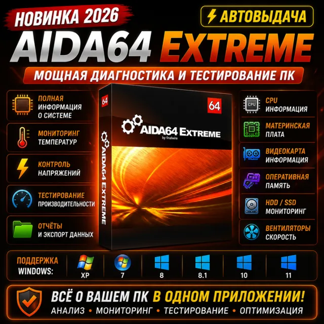 🖥️ AIDA64 Extreme 2026 | Диагностика ПК | Автовыдача