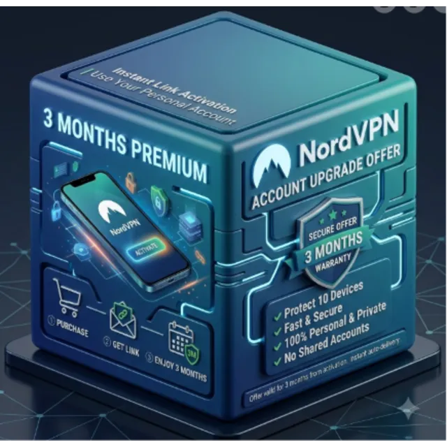 ⚡ Auto delivery  |NordVPN 3 Months Premium Subscription |activation link