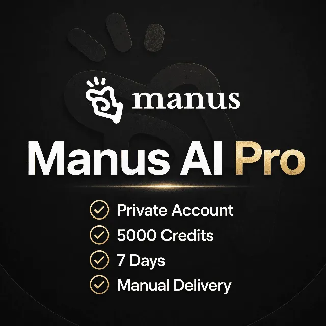 Manus - AI Agent &amp; Automation  - 5K/12K/25K/38K Credits - Private Account