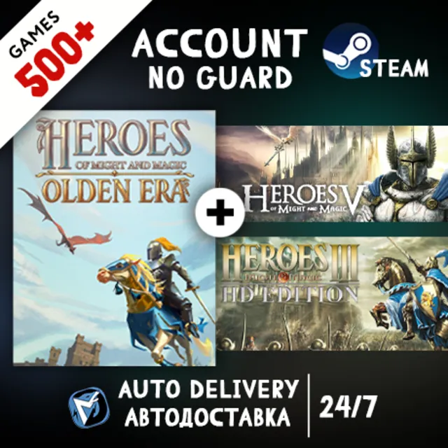 Heroes of Might &amp; Magic III - HD Edition + 500 ИГР STEAM АККАУНТ