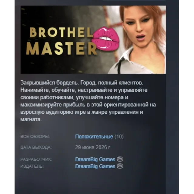 Brothel Master АВТОДОСТАВКА STEAM GLOBAL МГНОВЕННО ЛИЦЕНЗИЯ