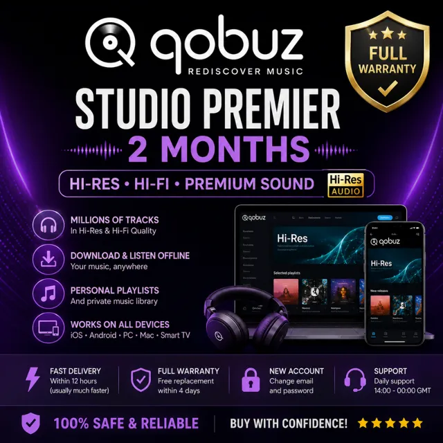 QOBUZ STUDIO | 2 MONTHS |WARRANTY