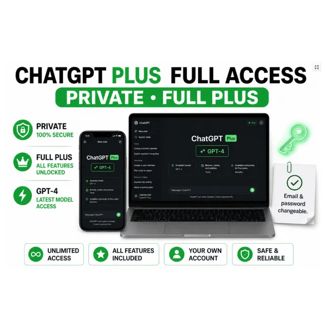 ChatGPT Plus — Личный аккаунт на 1 месяц | Полный доступ | С возможностью смены email