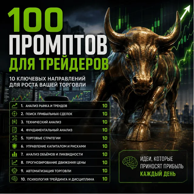 100 промптов ChatGPT для трейдеров — AI Trader Pro 2026: рынок, стратегии
