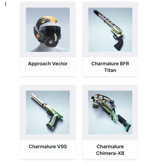 THE FINALS 4/4 Подписки ×5 💎 Charmalure BFR Titan, V9S, Chimera-XB, Approach Vector