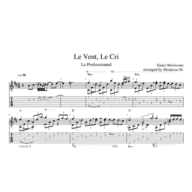Le vent le cri (with modulations)