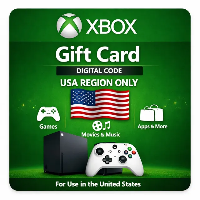 Xbox Gift Card US – цифровой код для пополнения Microsoft / Xbox, регион США
