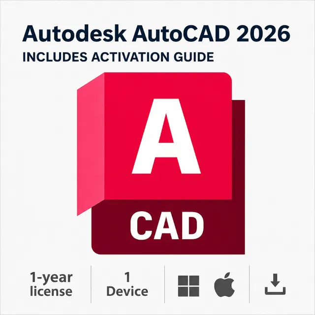 Autodesk AutoCAD 2026 Oficial License 1 Year (2026)