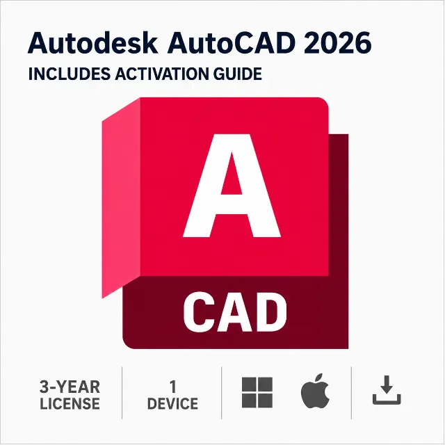 Autodesk AutoCAD Oficial License 3 Years (2027 / 2026 / 2025 / 2024) Instant Delivery