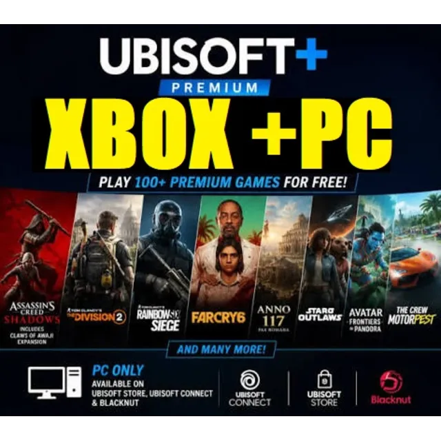 Подписка Xbox Ubisoft+ Premium на 1 + PC  месяц