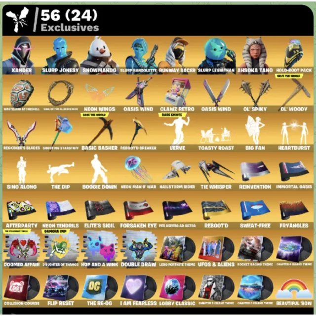 ✮ FORTNITE ✮ ALL PLATFORMS ✮ 236 SKINS (27 PAID) ✮ FULL ACCESS ✮