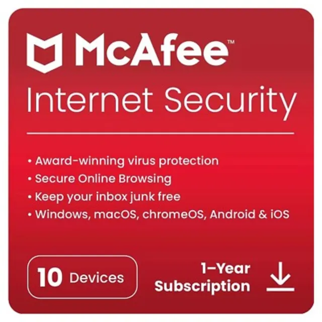 McAfee Internet Security 2025 Key (1 Year / 10 Devices)