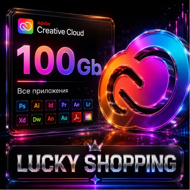 Adobe Creative Cloud | 1/3 месяца | 100 GB | Все приложения | Персональный аккаунт