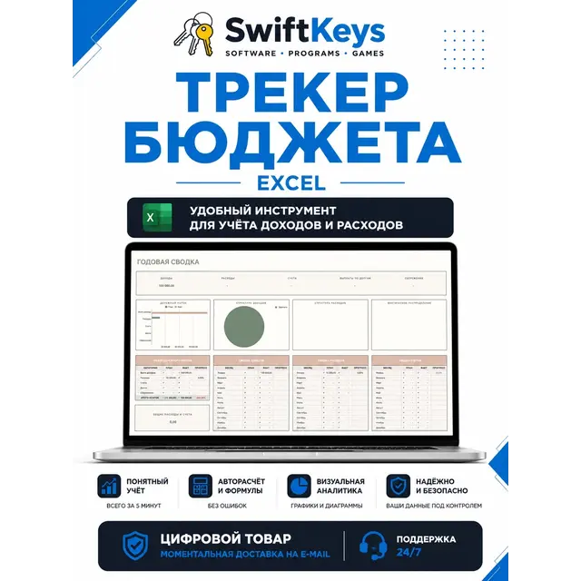 Excel Планировщик бюджета - Таблица расходов/доходов - Онлайн/Офлайн